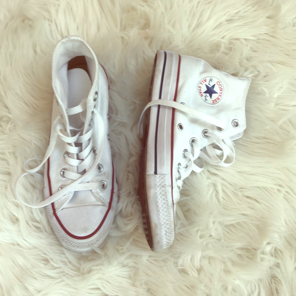 White Hightop Converse
